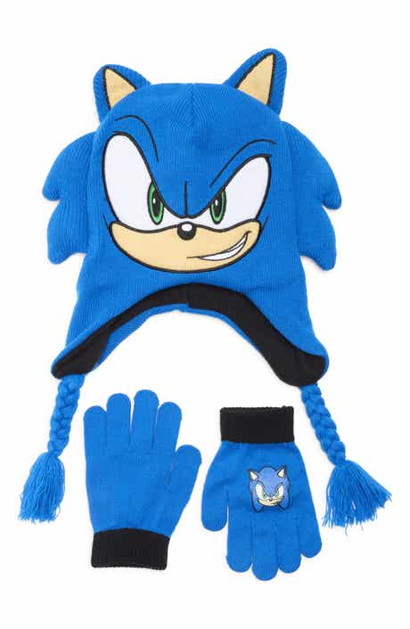 USPA ACCESSORIES Kids' 3D Applique Sonic the Hedgehog® Beanie & Mittens Set