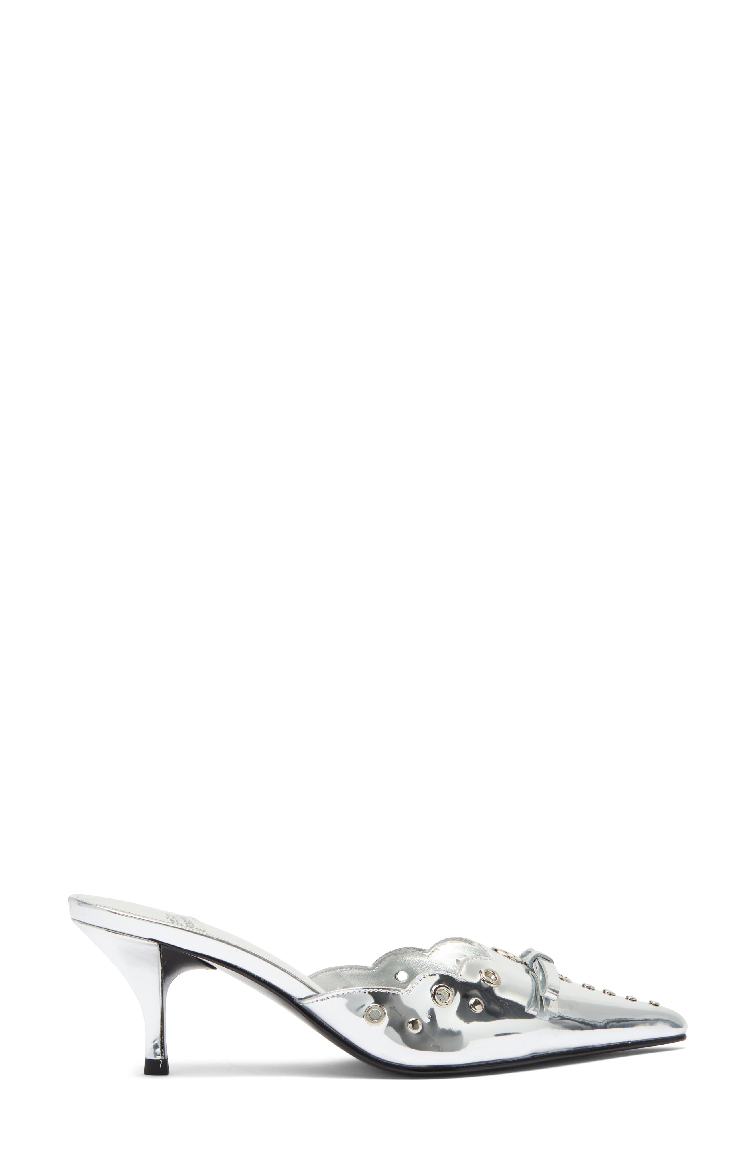 Gratis Pointed Toe Mule, Alternate, color, SILVER