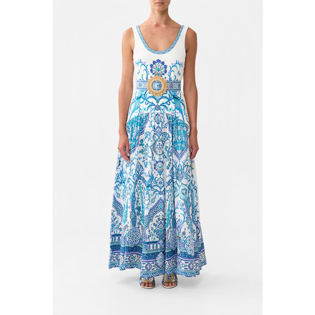 Camilla Jersey Tank Dress With Contrast Skirt Isnik Lullaby In Multi