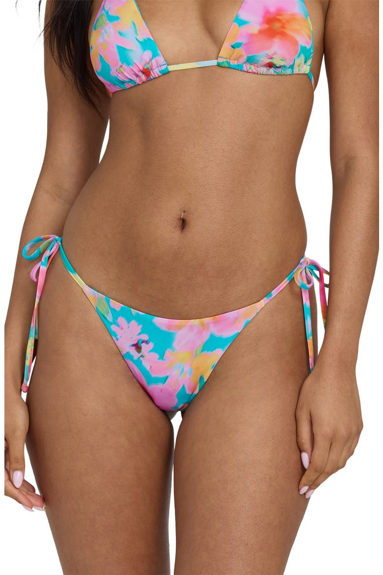 Pipe Dreams Tie Side Maya Bikini Bottoms, Alternate, color, BRIGHT MARINE