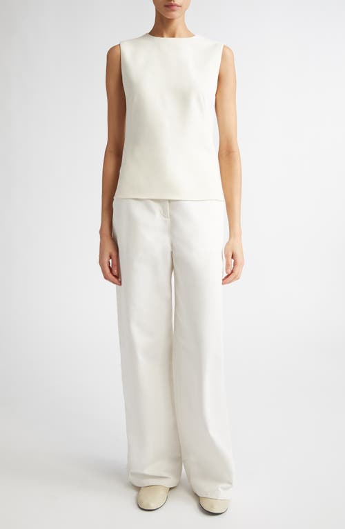 FFORME FFORME FITTED LONG SLEEVE STRETCH SILK TOP