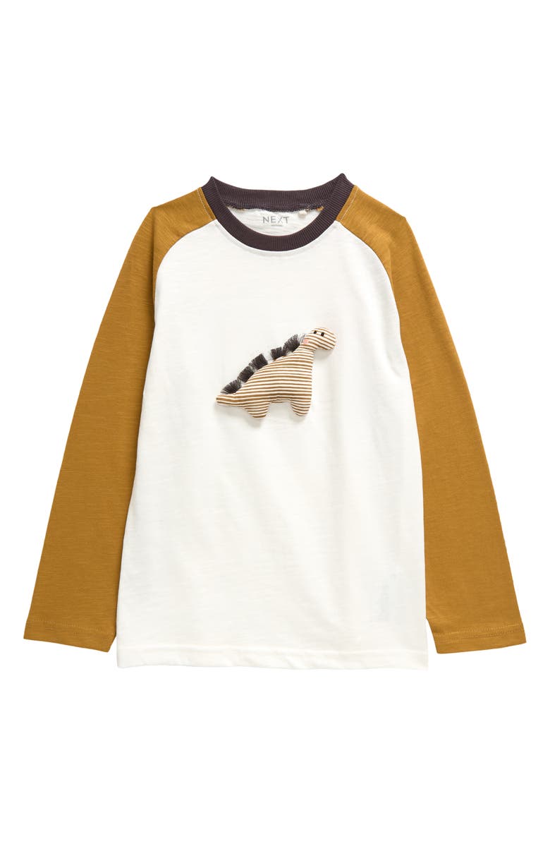 NEXT Kids' Dino Tassel Long Sleeve Cotton Top, Main, color, 