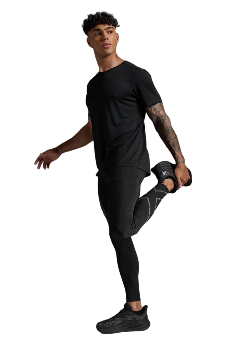 2XU Light Speed Tech Tee, Alternate, color, Black/Black Reflective