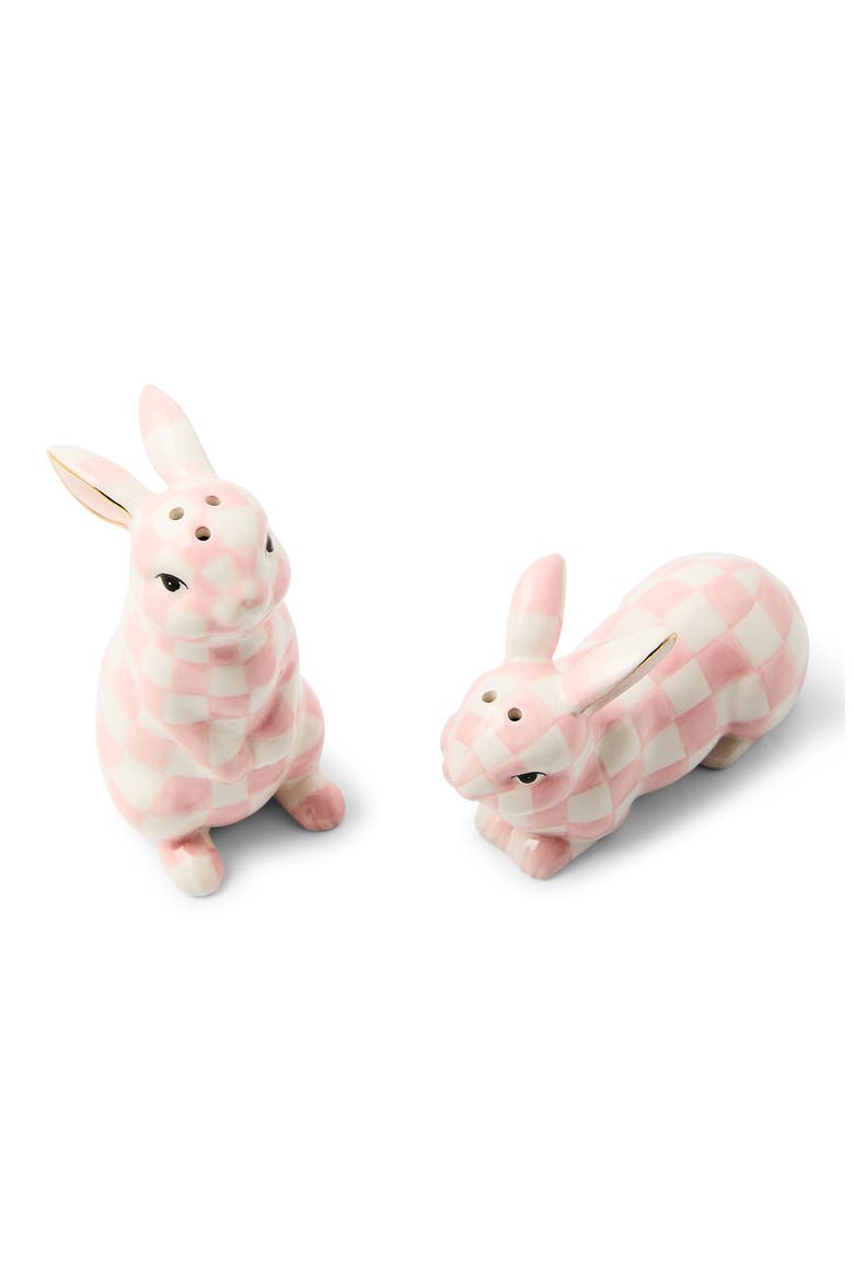 Rosy Check Bunny Salt & Pepper Shaker Set, Alternate, color, PINK