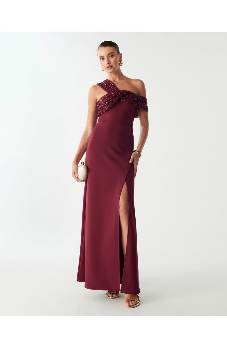 BWLDR Trisha Maxi Dress, Main, color, Burgundy