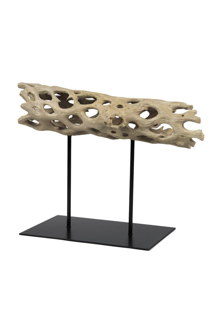 Dwell Cholla Wood Resin Decorative Object, Main, color, Brown
