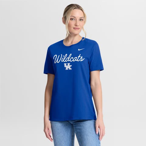 Women's Nike Royal Kentucky Wildcats Script Mantra Logo T-Shirt