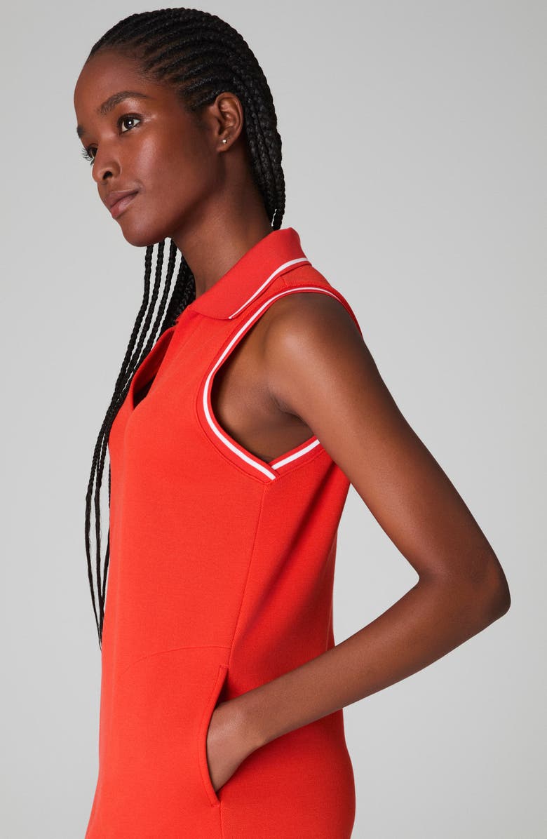 SPANX<sup>®</sup> Airpiqué Sleeveless Polo Dress, Alternate, color, Poppy