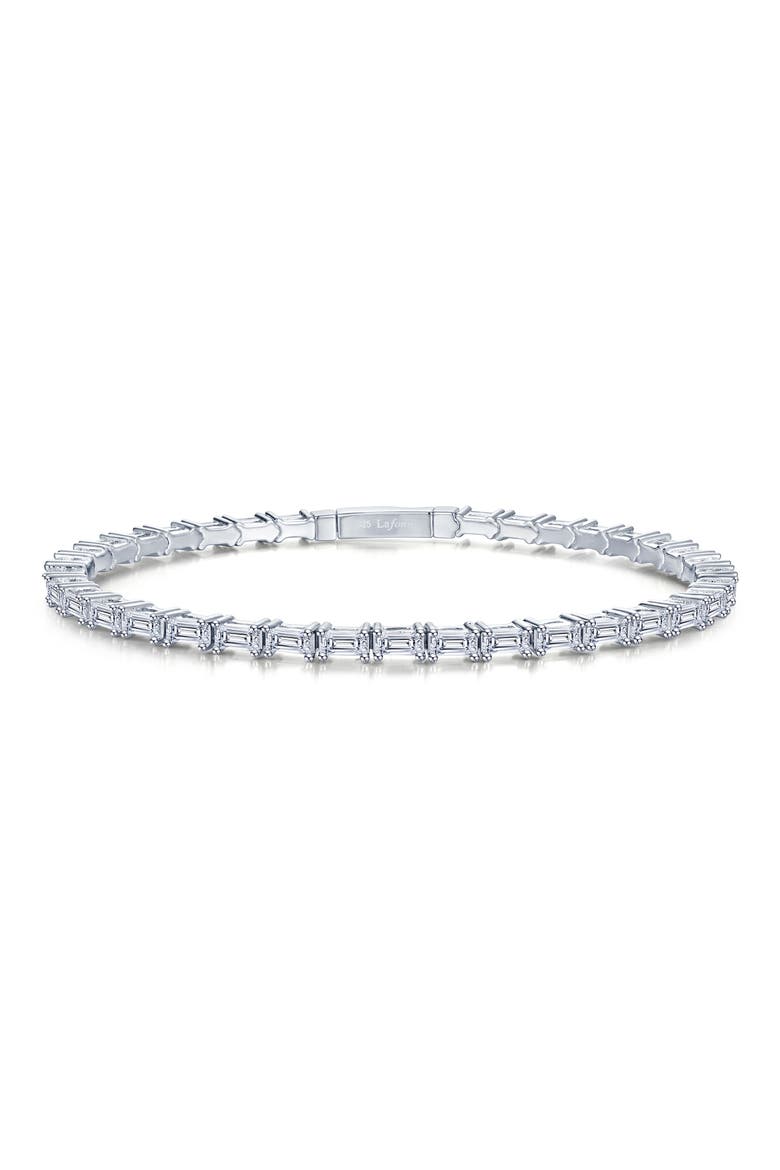 Classic Simulated Diamond Tennis Bracelet, Main, color, SILVER