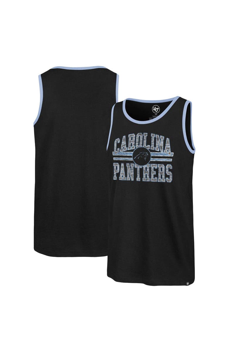 '47 Men's '47  Black Carolina Panthers Winger Franklin Tank Top, Main, color, Black