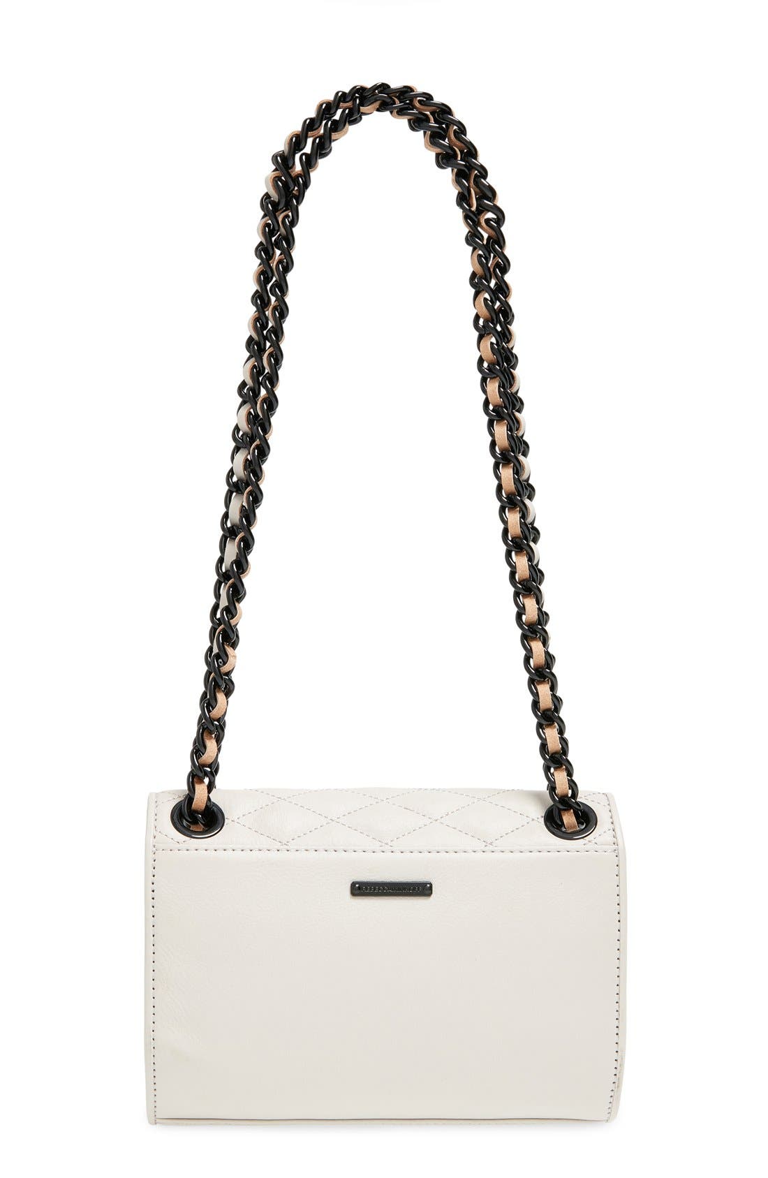 'Quilted Mini Affair' Convertible Crossbody Bag, Alternate, color, PUTTY/ BLACK