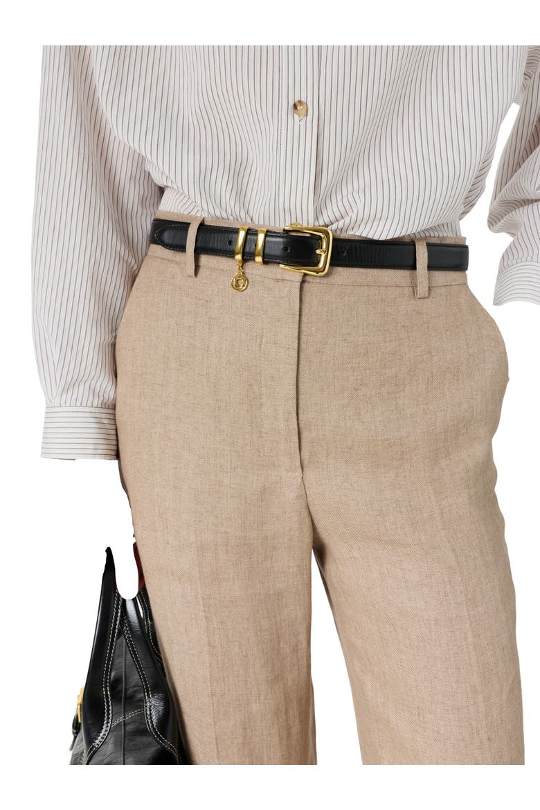 Abigail Wide Leg Linen Pants, Alternate, color, Sand