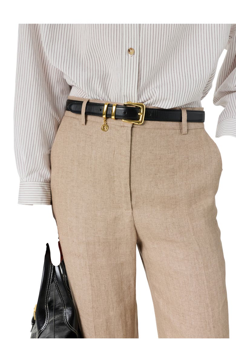 GERARD DAREL Abigail Wide Leg Linen Pants, Alternate, color, Sand