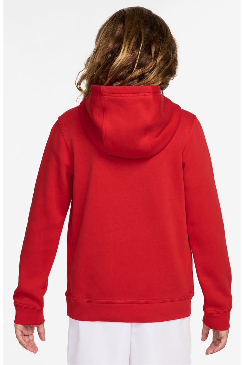Kids' Club Cotton Blend Hoodie, Alternate, color, UNIVERSITY RED/ WHITE