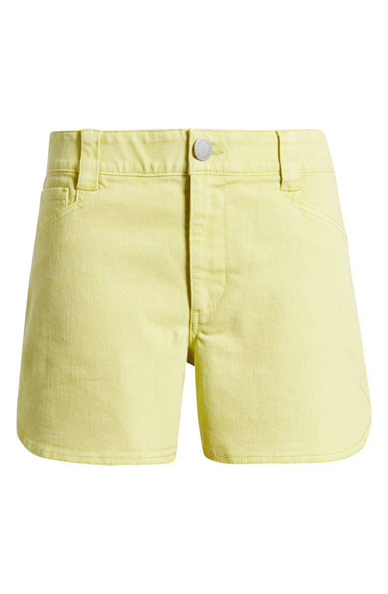 Wit & Wisdom Skyrise Dolphin Hem Denim Shorts, Alternate, color, Lime