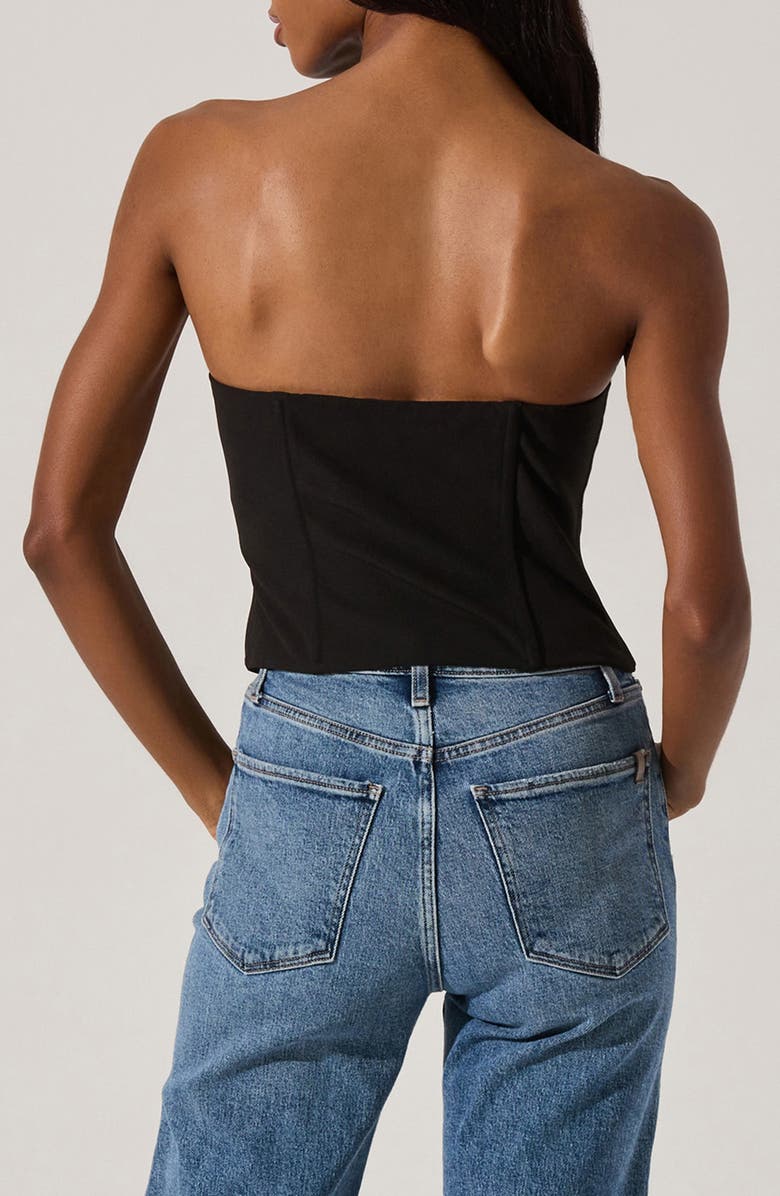 ASTR the Label Strapless Bow Top, Alternate, color, Black
