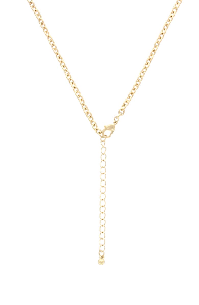 OLIVIA WELLES Natasha Chevron Bib Necklace, Alternate, color, Worn Gold