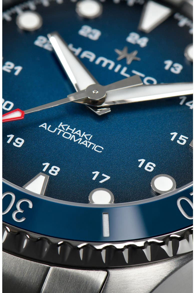 Khaki Navy Scuba Automatic Bracelet Watch, 43mm, Alternate, color, STAINLESS STEEL