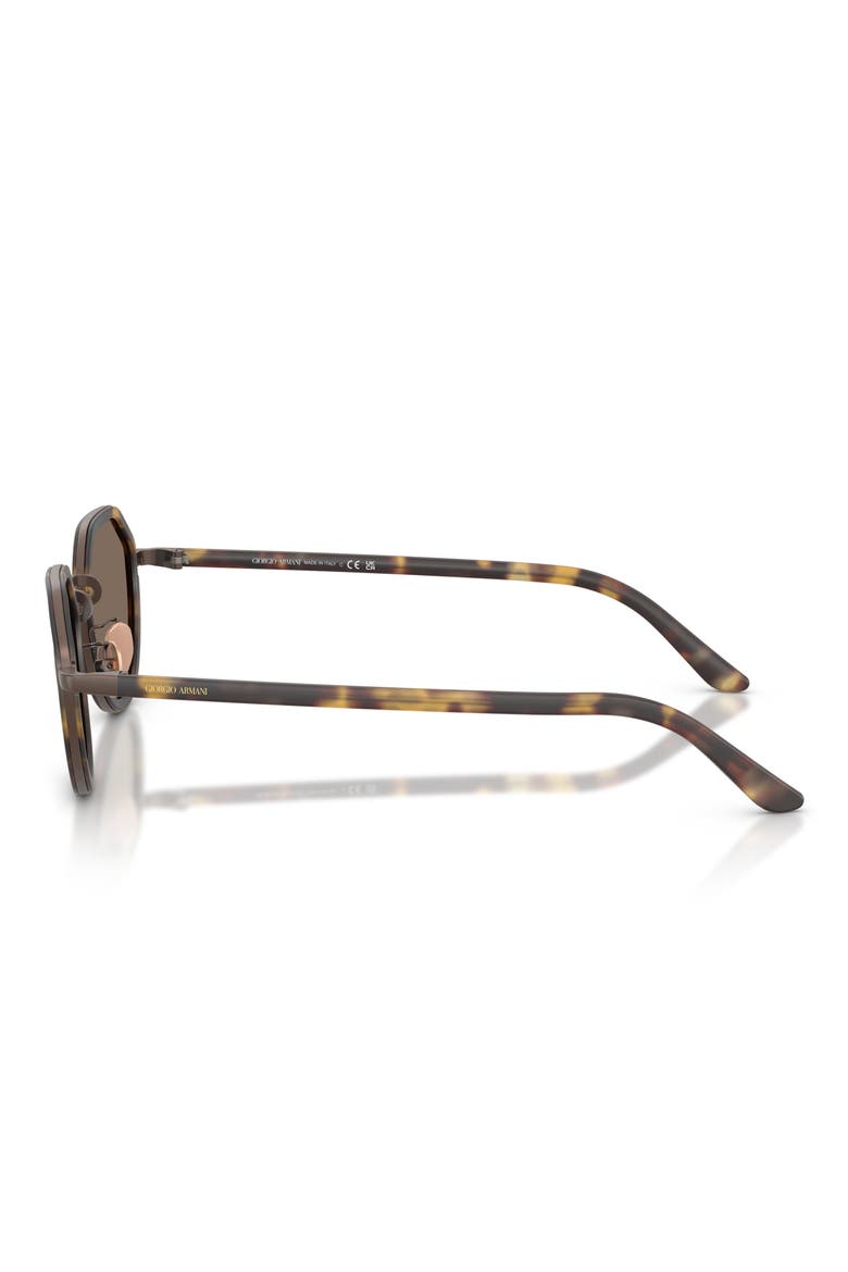 48mm Round Sunglasses, Alternate, color, MATTE YELLOW HAVANA / BROWN