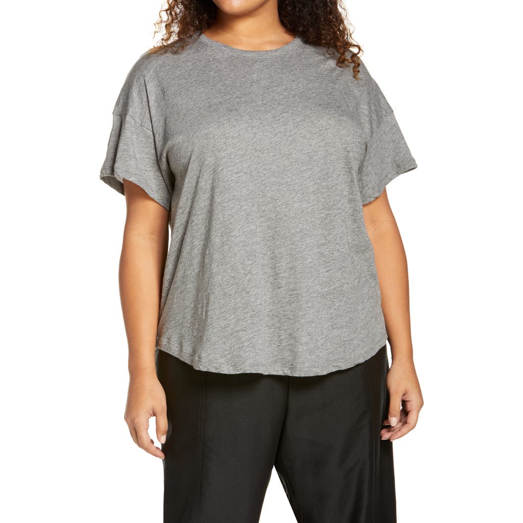Madewell Sorrel Whisper Ringer T-shirt In Heather Iron