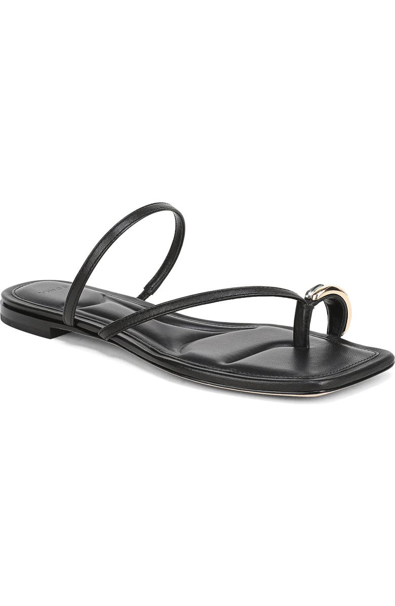 Vince Polli Toe Loop Sandal, Main, color, Black