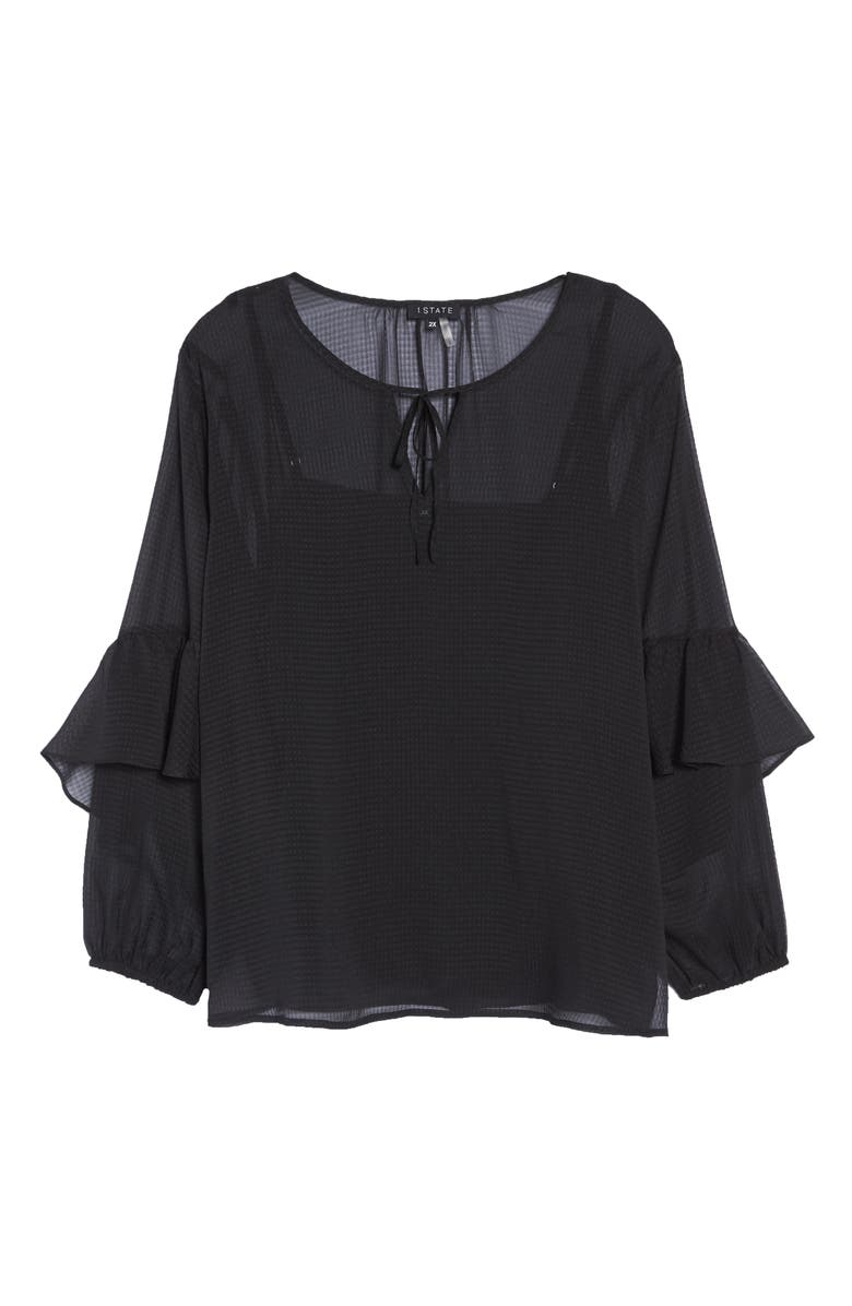 1.STATE Check Tie Neck Blouse, Alternate, color, 