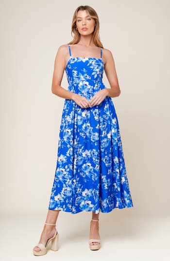Floral Tie Back Maxi Dress