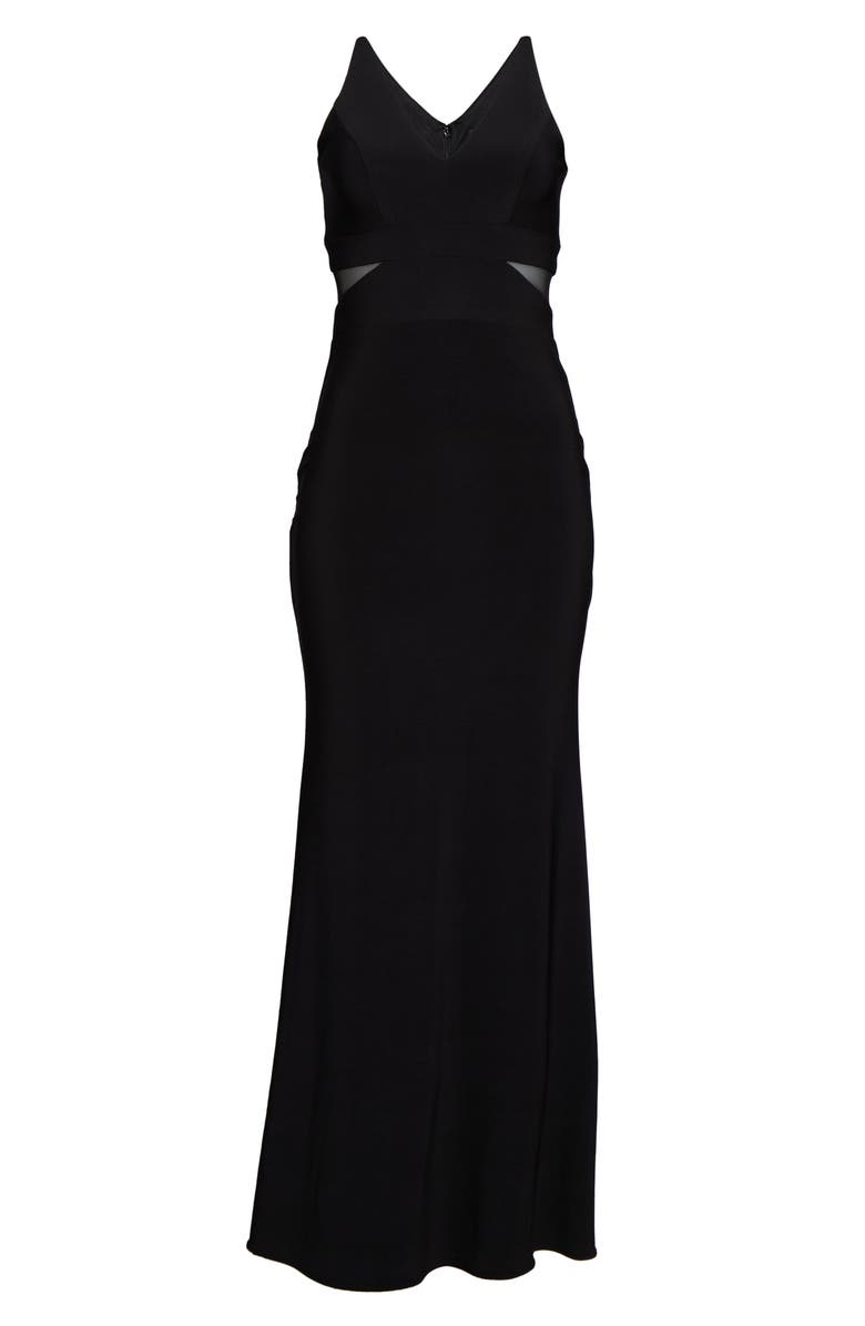 Xscape Evenings Xscape Illusion Inset Gown, Alternate, color, 