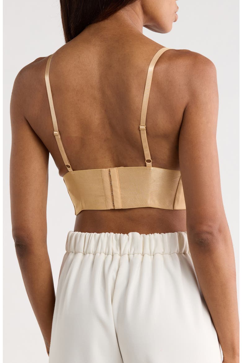 Ginger Lace Trim Silk Bralette, Alternate, color, LATTE