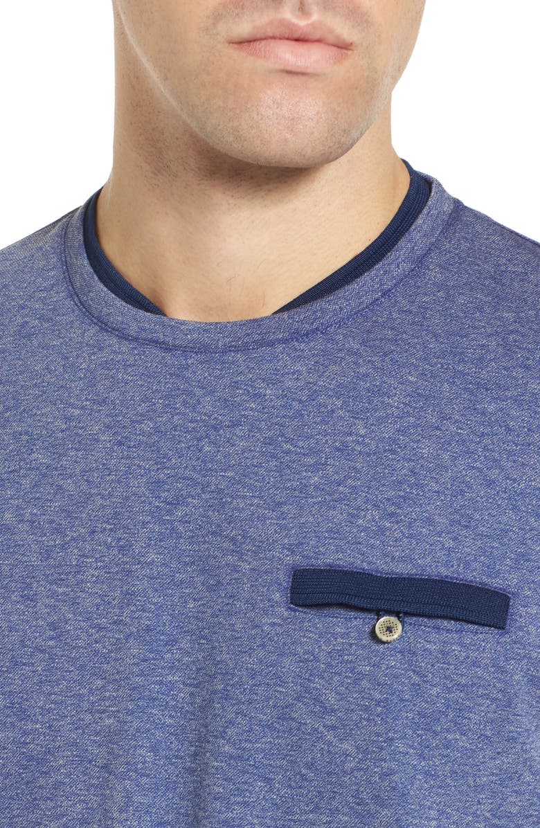 Ted Baker London Climb Mouline Layered Pocket T-Shirt, Alternate, color, 