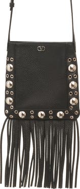 Valentino Garavani Small Nellcôte Fringe Stud Crossbody Bag