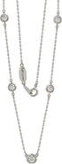 SUZY LEVIAN Sterling Silver White Topaz 5-Stone Station Necklace