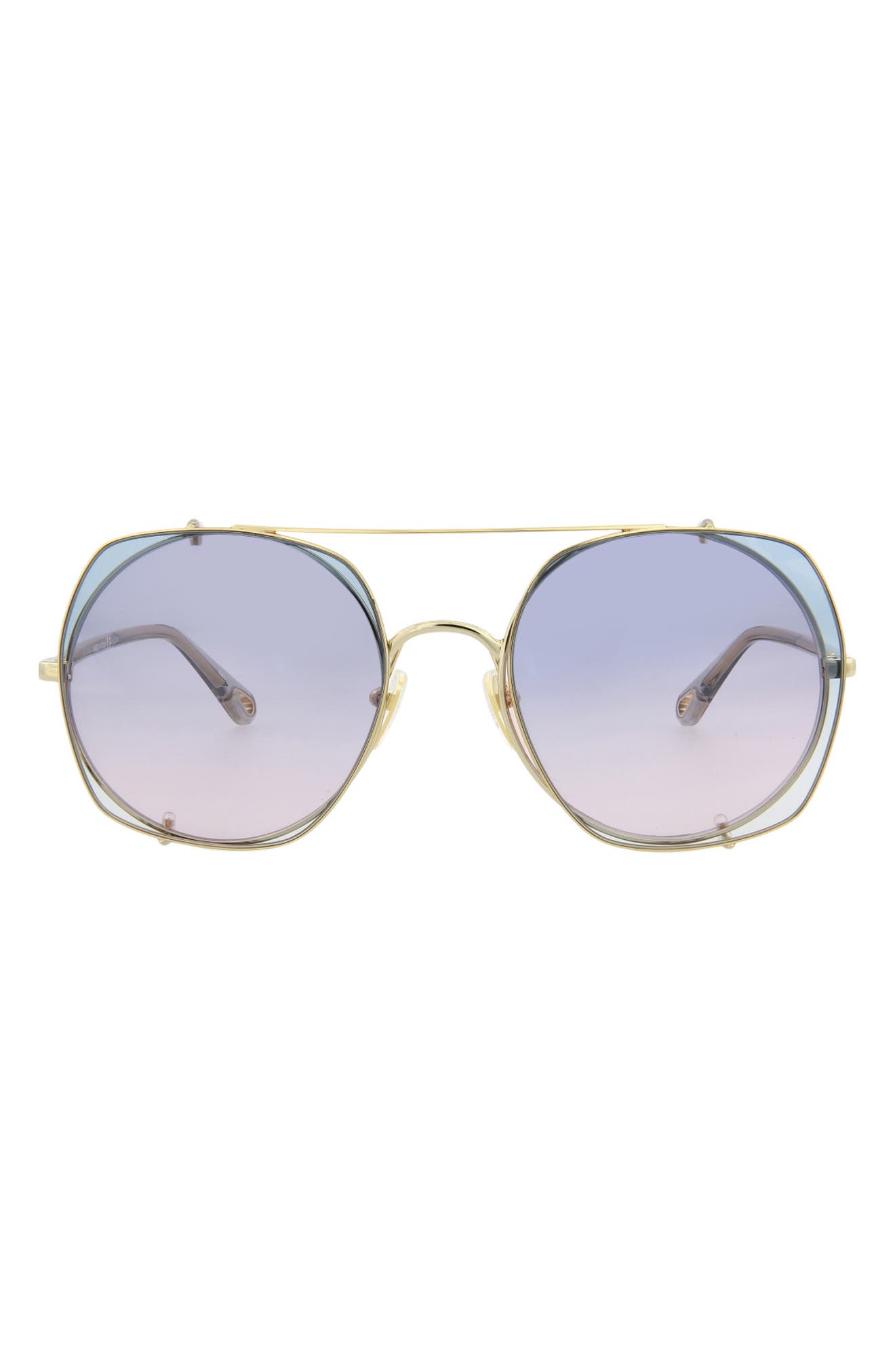 Chloé Novelty 56mm Aviator Sunglasses