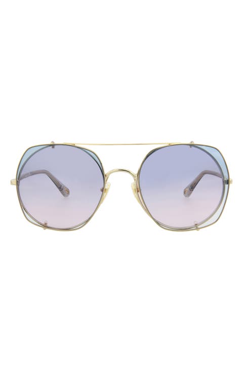 Novelty 56mm Aviator Sunglasses
