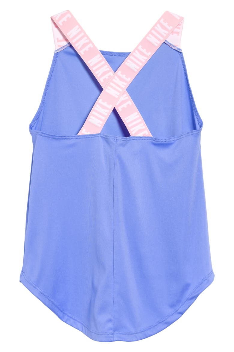 Kids' Elastika Tank, Alternate, color, ROYAL PULSE/ PINK/ PINK