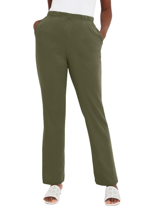 Jessica London Soft Ease Pant In Green