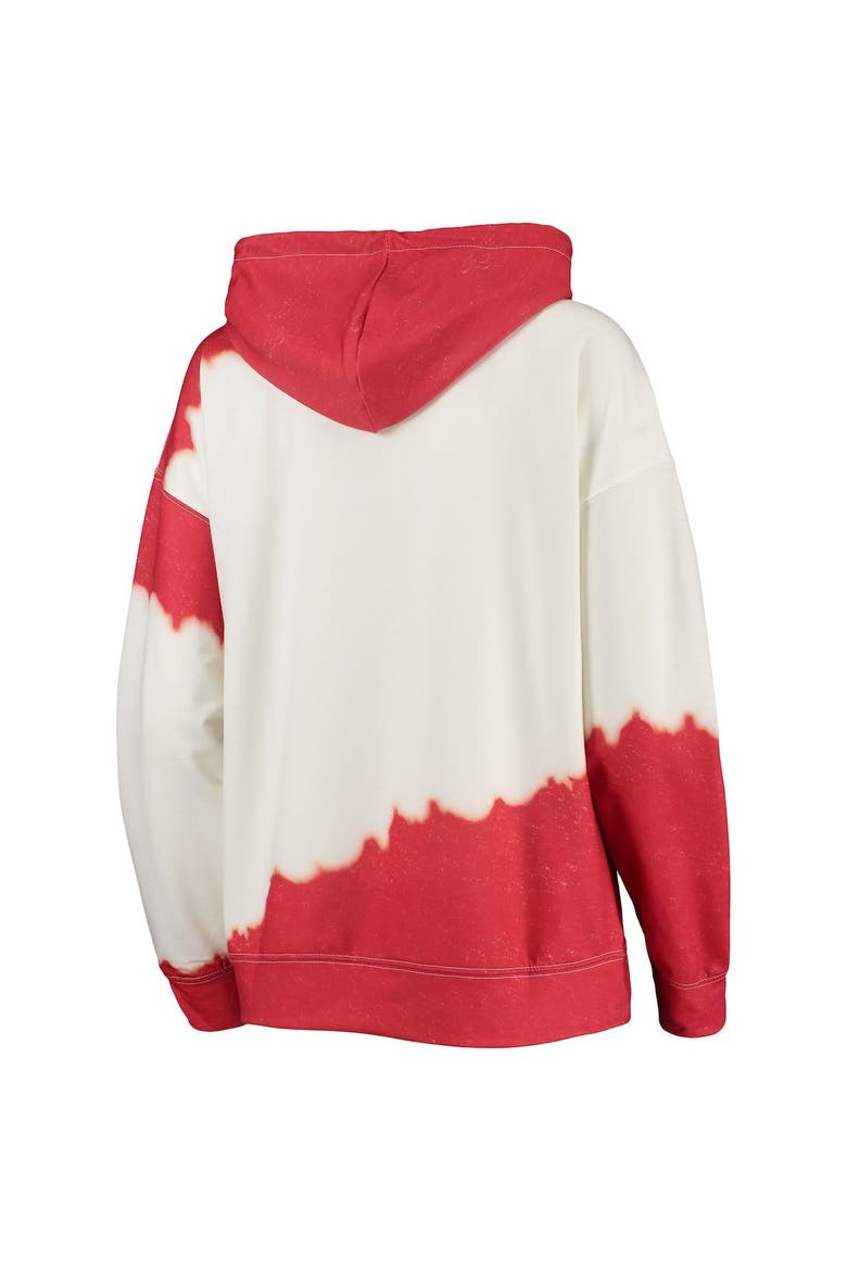 Women's Gameday Couture White/Scarlet Ohio State Buckeyes For the Fun Double Dip-Dyed Pullover Hoodie, Alternate, color, White