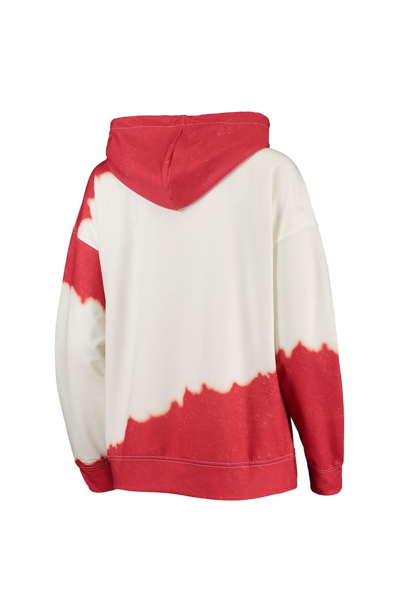 GAMEDAY COUTURE Women's Gameday Couture White/Scarlet Ohio State Buckeyes For the Fun Double Dip-Dyed Pullover Hoodie, Alternate, color,
