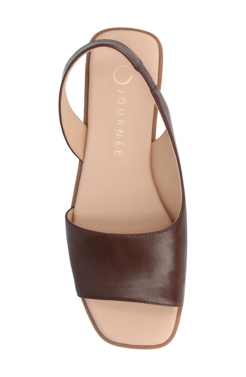 Journee Collection Brinsley Slingback Sandal In Brown Pu