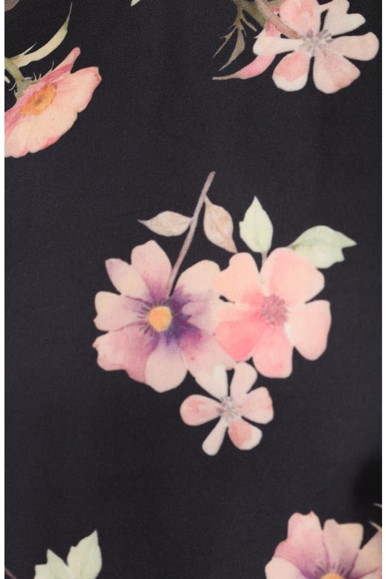 Emillia Floral Print Long Sleeve Minidress, Alternate, color, DARK FLORAL