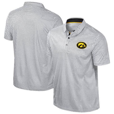 Men's Colosseum Black Iowa Hawkeyes Big & Tall Marty Rival Polo