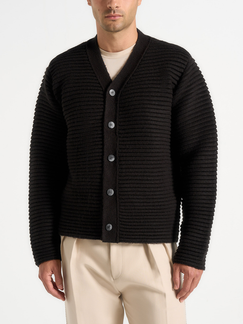 Anton Ribbed Knit Cardigan