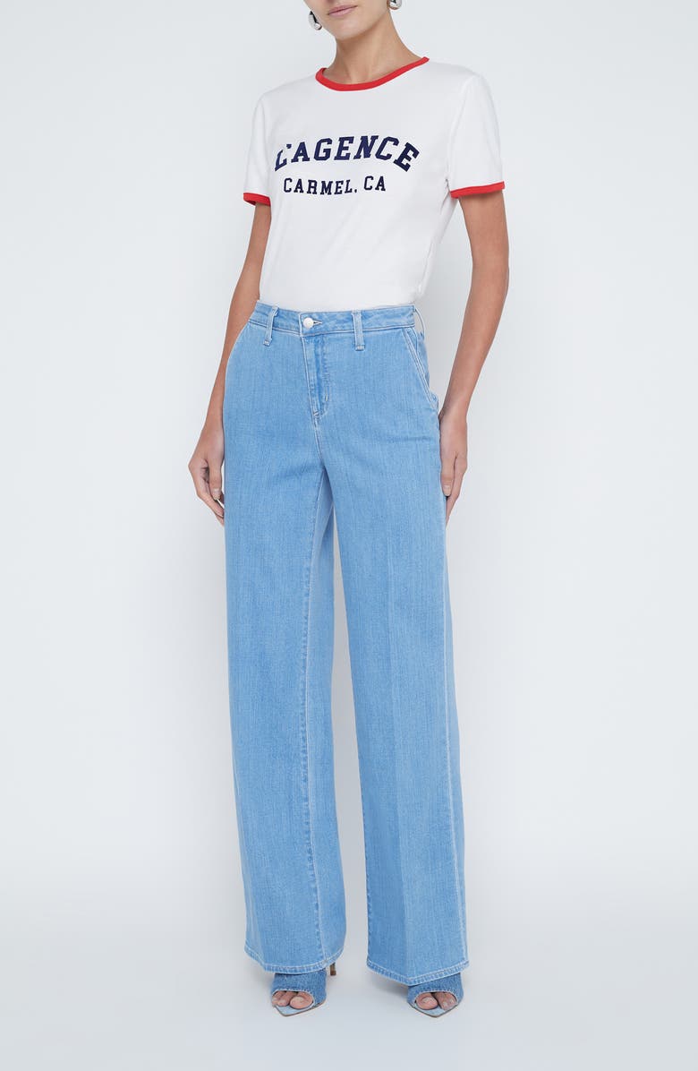 L'AGENCE High Waist Wide Leg Jeans, Alternate, color, 