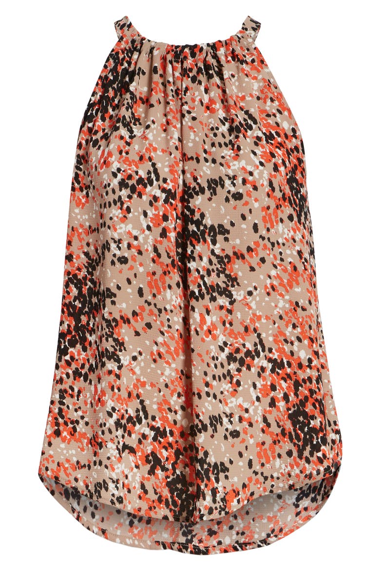 Gibson x Hi Sugarplum! Maroma Halter Top (Nordstrom Exclusive), Alternate, color, BEIGH RED BLACK DOT