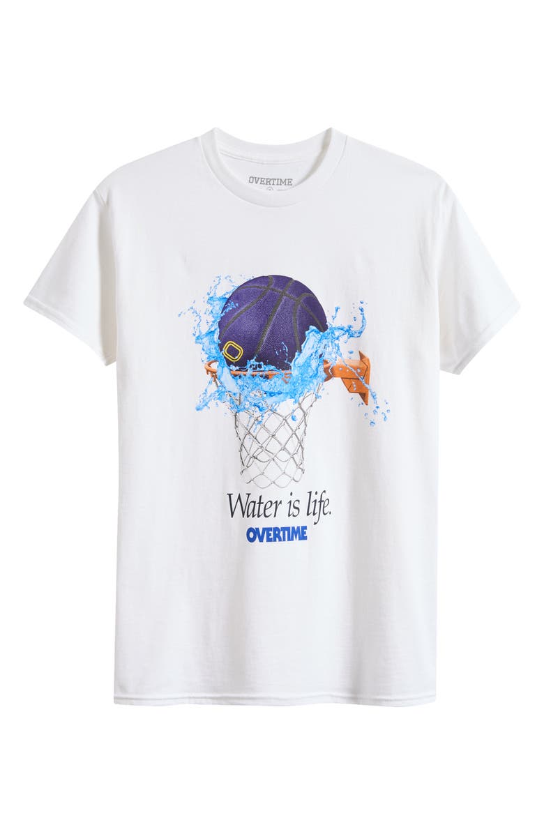 OVERTIME Splash Graphic T-Shirt, Main, color, White