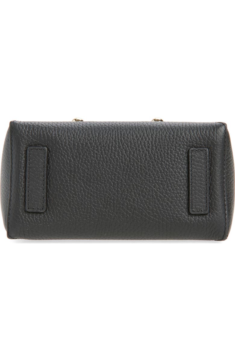 Strathberry Nano Mosaic Grained Leather Top Handle Bag, Alternate, color, Black