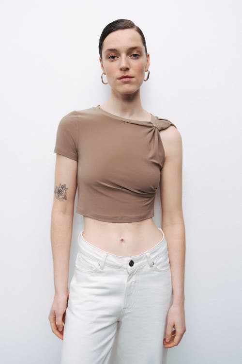 NOCTURNE NOCTURNE CROP TOP WITH TWISTED DETAIL 
