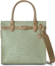 Brahmin Caroline Croc Embossed Leather Satchel