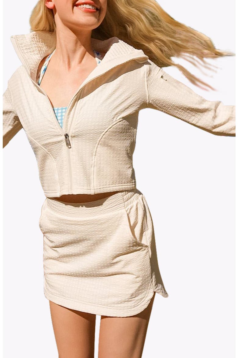 Grid Skort, Main, color, Oat