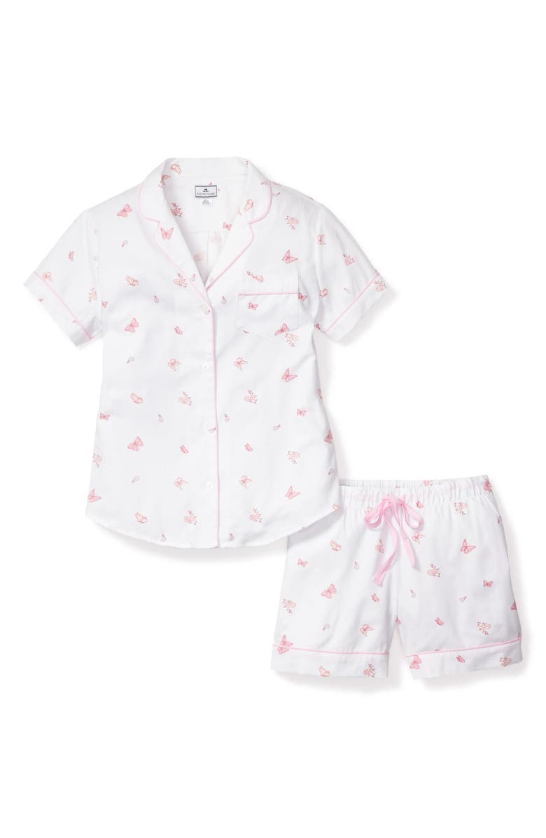 Petite Plume Butterflies Short Pajamas, Alternate, color, 